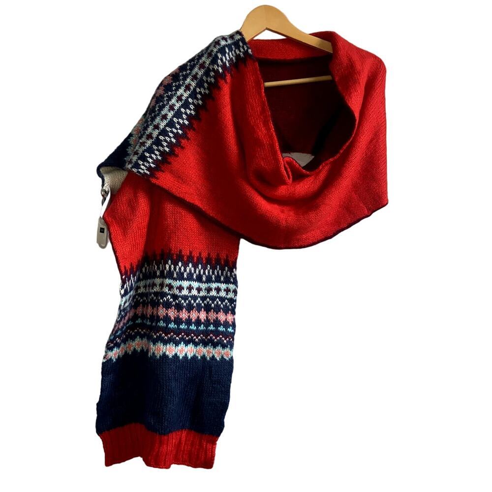 Gap Scarf Women Long Red Cozy Soft NWT 14" x 96" *